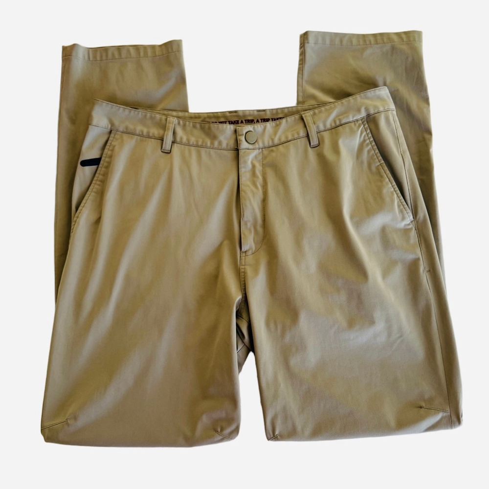 Men's RHONE Beige Commuter Pants Waist 36